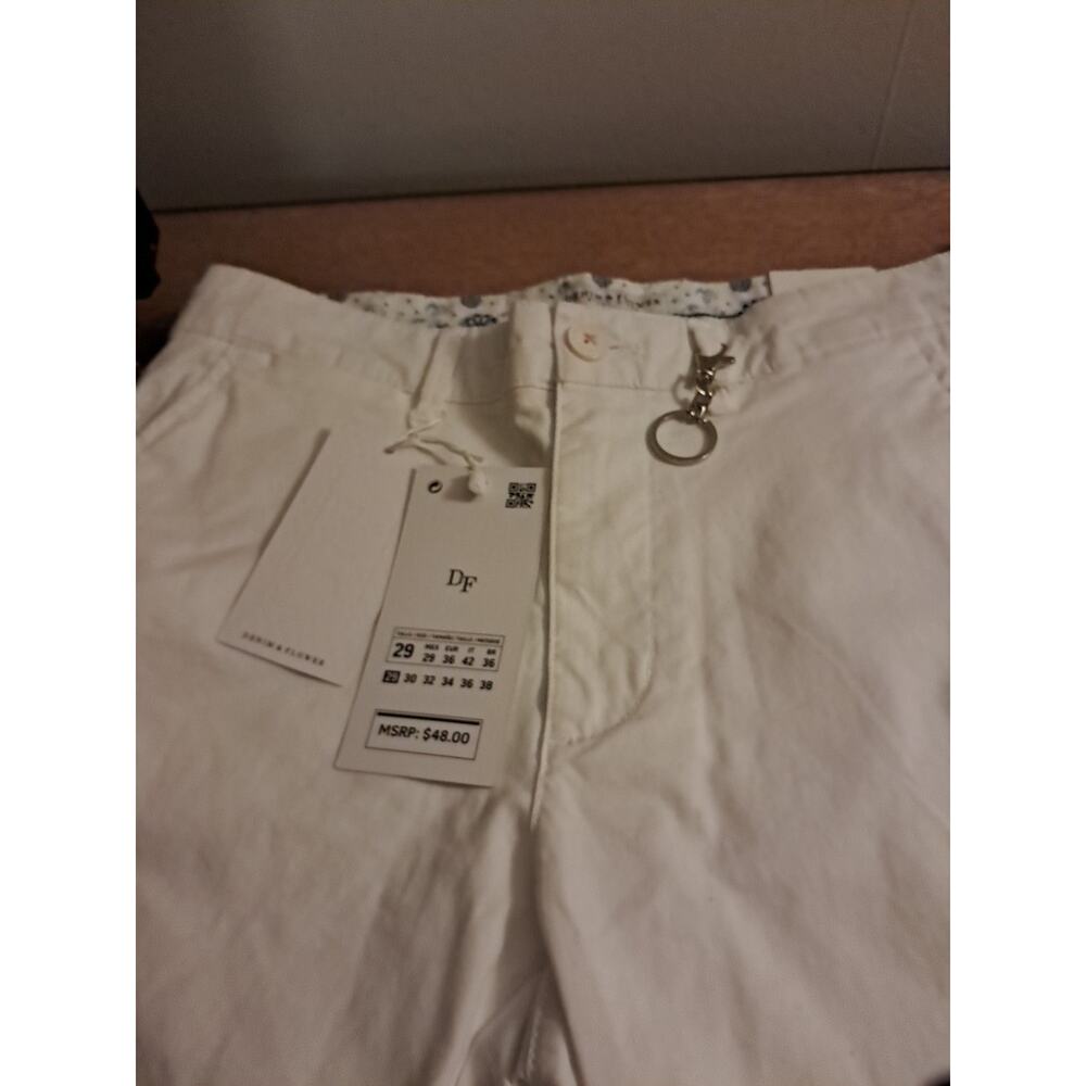 Denim And Flower Ladies Shorts Size 29